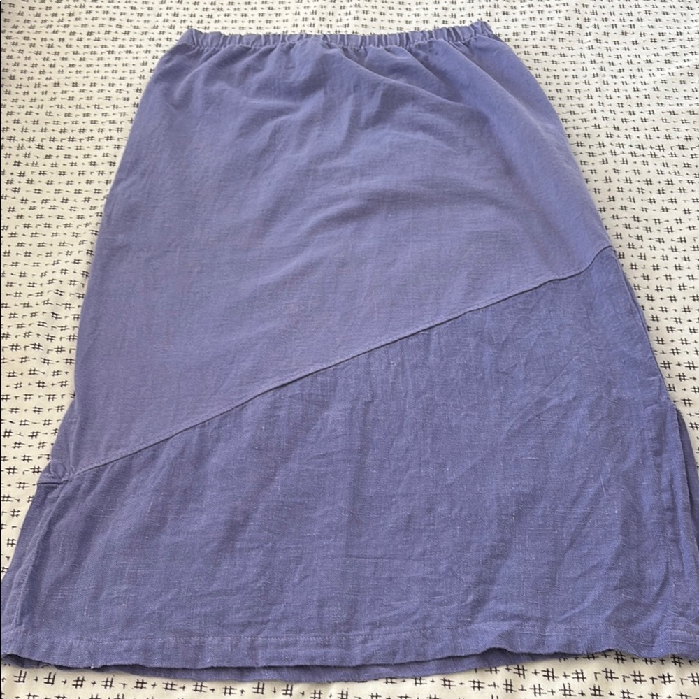 Vintage CC Collection skirt, lilac, cotton/linen, 42” length, size S